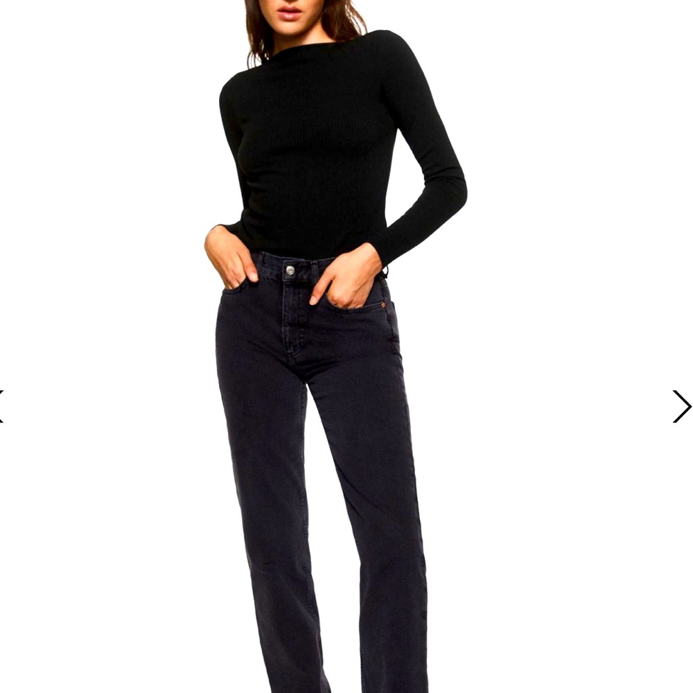 Mango Ribbed Boat Neck Sweater Top| Size: S | Like New | Layering |Winter Basics